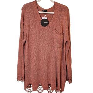 Mittoshop sweater, distressed, sienna. Size S. NWT.  #897